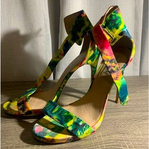 Size 10 Multi- color Steve Madden high heels. Mint condition worn twice. $35